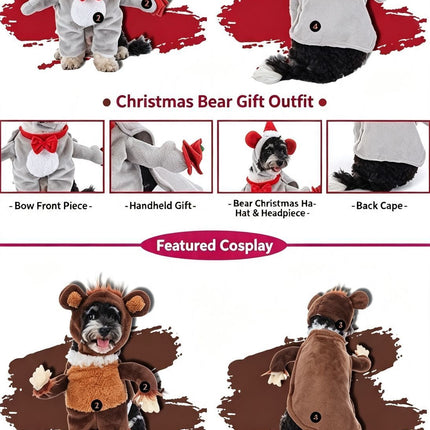 Outdoor Festival Party Decor For Cats & Dogs, Holiday Dress-up Outfit Suitable for Halloween Christmas Events, Size XL
