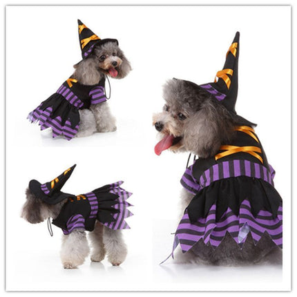 M Size Black Orchid Pet Costume, Fancy Dress for Halloween & Christmas, Lightweight for 3.5-4.5 kg Dogs and Cats