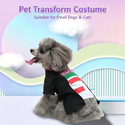 XL Size Lava Flow Pet Costume, Fancy Dress for Halloween & Christmas, Lightweight for 7-10 kg Dogs and Cats