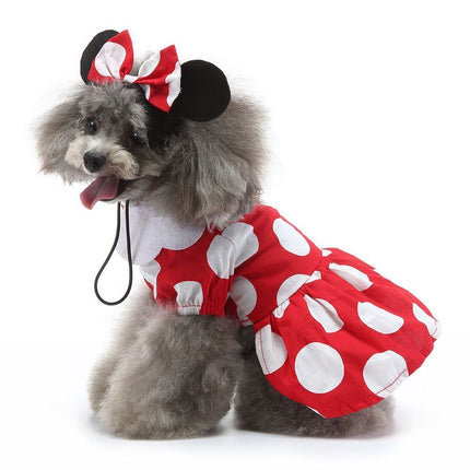 XL Size Ultra Polka Pet Costume, Fancy Dress for Halloween & Christmas, Lightweight for 7-10 kg Dogs and Cats