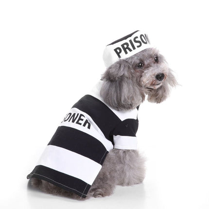 XL Size Wave Stripe Pet Costume, Fancy Dress for Halloween & Christmas, Lightweight for 7-10 kg Dogs and Cats