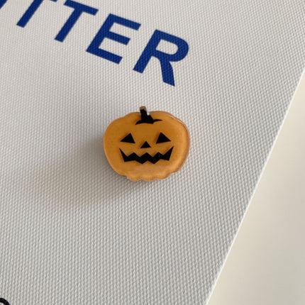 Flat Pumpkin Acrylic Hair Slides