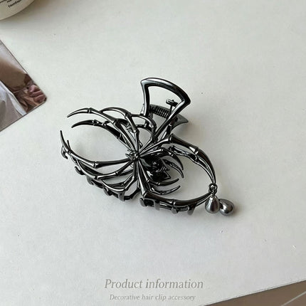 Halloween & Christmas Gun Black Spider with Pearl Hair Claw