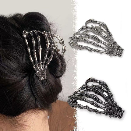 Halloween & Christmas Silver White Spider Web Alloy Hair Claw