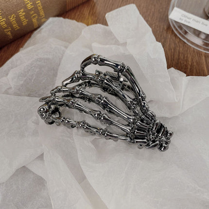 Halloween & Christmas Golden Skull Claw Metal Hair Claw