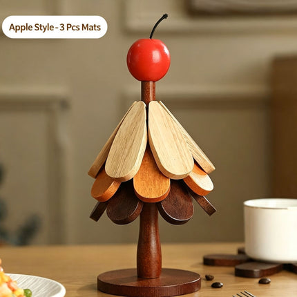 3-Tier Apple Style Christmas Tree Heat Insulation Trivet