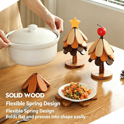 3-Tier Apple Style Christmas Tree Heat Insulation Trivet