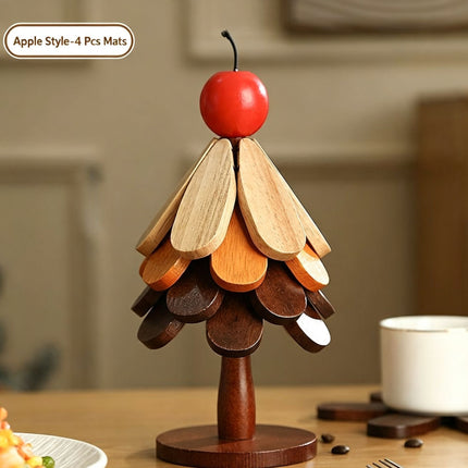 4-Tier Apple Style Christmas Tree Heat Insulation Trivet