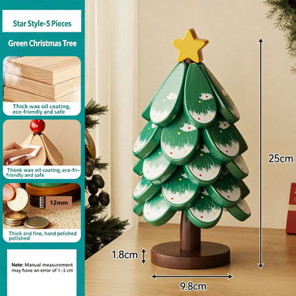Green Christmas Tree 5-Tier Star Pattern Heat Resistant Trivet