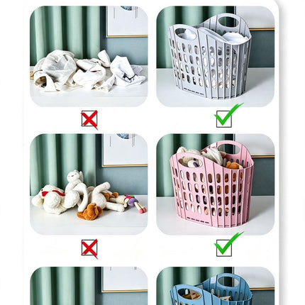 Large Hollow-Out Foldable Laundry Hamper