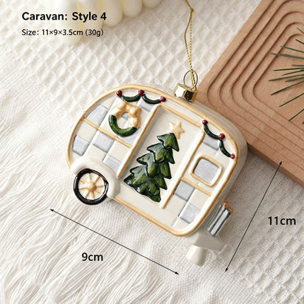 Halloween & Christmas Tree Hanging Ornament, Camper Van Design Pendant