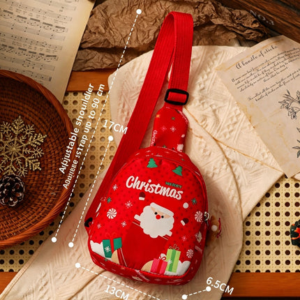 Merry Christmas Mini Gift Pouch, Red Santa Treat Bag