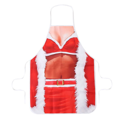 Red Female Pattern Party Apron, Practical Household Kitchen Apron