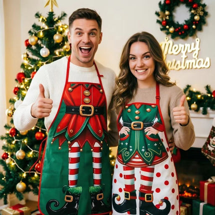 Green Muscle Man Print Party Apron