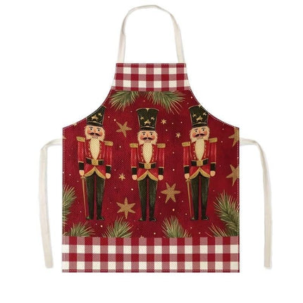 Vintage Christmas & Halloween Apron, 56x45 Cm Heavy Cotton Linen