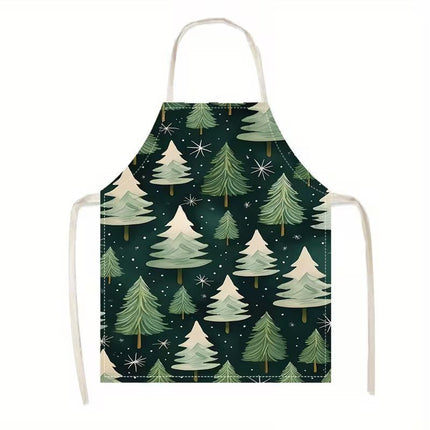 Santa Christmas & Halloween Apron, 75x65 Cm Heavy Cotton Linen