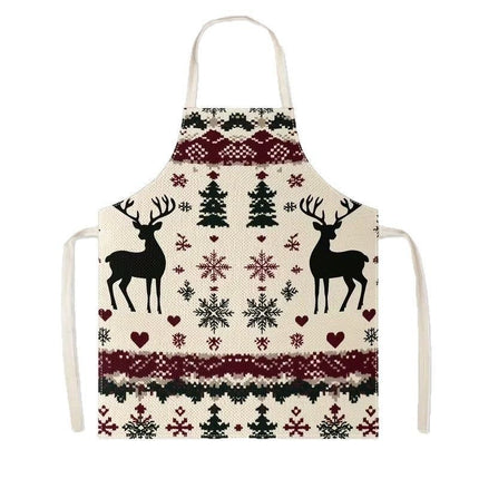 Feast Christmas & Halloween Apron, 56x45 Cm Heavy Cotton Linen