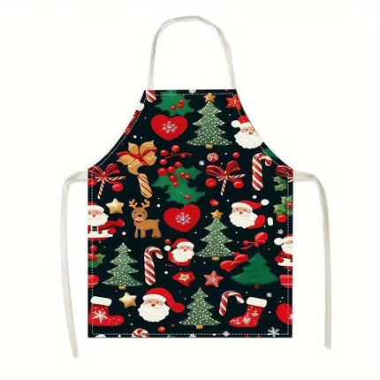 Cheer Christmas & Halloween Apron, 56x45 Cm Light Cotton Linen