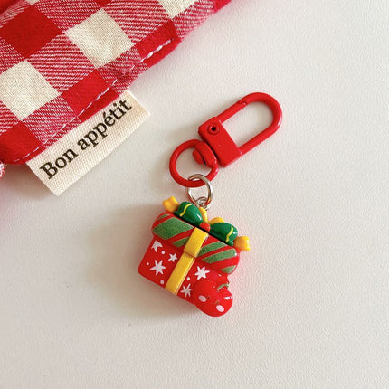Christmas Gift Box Resin Bag Charm, Cute Resin Pendant