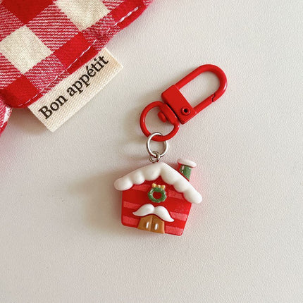 Christmas Cabin Resin Bag Charm, Adorable Backpack Pendant