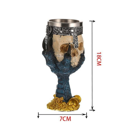 Resin Tree‑spirit Sculpted Goblet 2 PCS, Stainless Steel Inner Liner