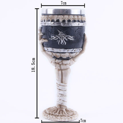 Resin Skeleton Bone Shaft Wine Goblet 2 PCS