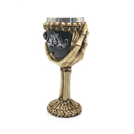 Resin Skull Ghost‑Hand Sculpted Goblet, Novelty Bar Cocktail Wine Cup, Decorative Tableware for Christmas & Halloween Gathering