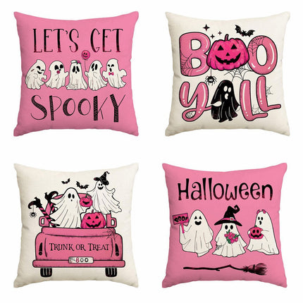 4PC Halloween & Christmas Themed Decorative Pillow Cover, Style 7