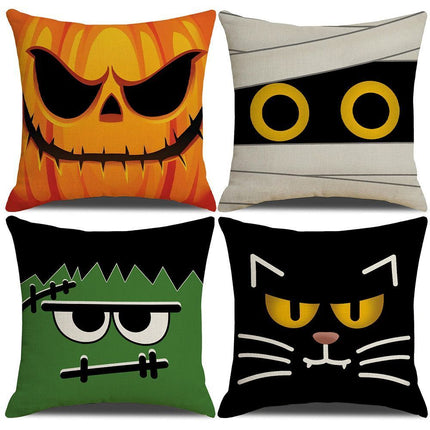 4PC Pillow Cover for Home Decoration, Halloween & Christmas Occasion