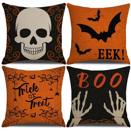 4PC Themed Home Pillow Cover, Designed for Halloween & Christmas