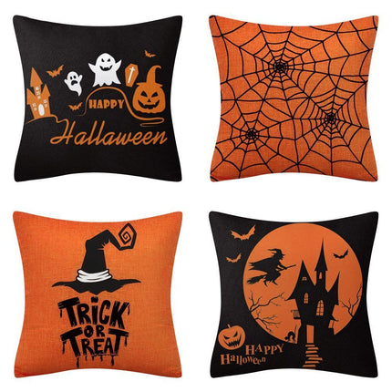 Halloween & Christmas Household Decoration 4PC Pillow Cover, Style 29