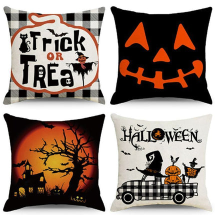 Decorative Pillow Covers 4PC for Christmas & Halloween, Style‑50