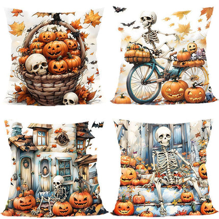 4PC Themed Home Pillow Cover for Christmas & Halloween, Style‑57