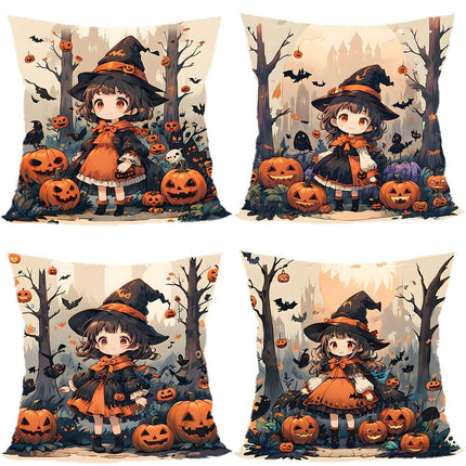 4PC Christmas & Halloween Home Decor 4PC Pillow Cover, Style‑56