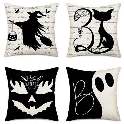 Decorative Pillow Cover 4PC for Christmas & Halloween, Style‑106