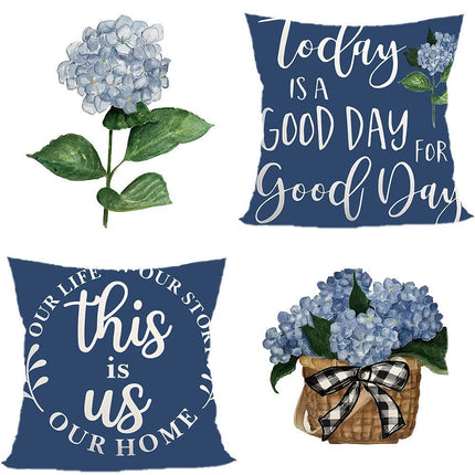 4PC Indoor Ornament Pillow Cover for Christmas & Halloween Occasion