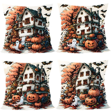 Decorative Holiday Pillow Cover 4PC for Christmas & Halloween