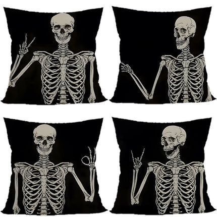 Halloween & Christmas Home Party 4PC Pillow Cover, Style‑97