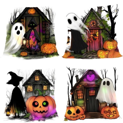 4PC Themed Decor Pillow Cover for Christmas & Halloween Occasion