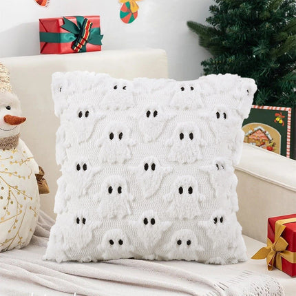 2PCS Halloween Decor Short Plush Cushion Shell