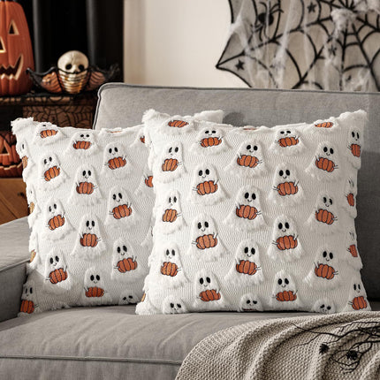 2PCS Halloween Decor Short Plush Cushion Shell