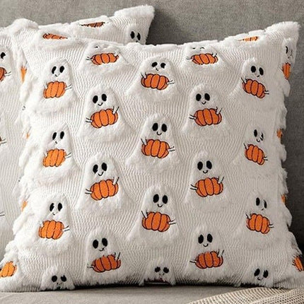 2PCS Short Plush Decorative Pillow Cover for Holiday Scene