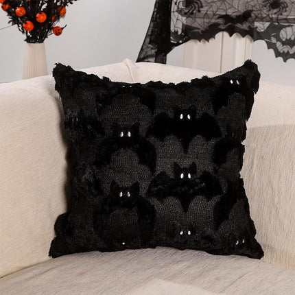 2PCS Short Plush Halloween Cushion Case