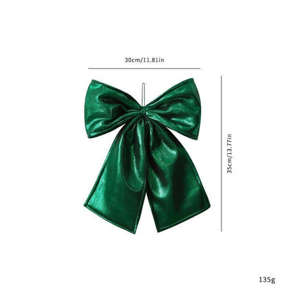 Glitter Metallic Thread Plush Bow Pendant