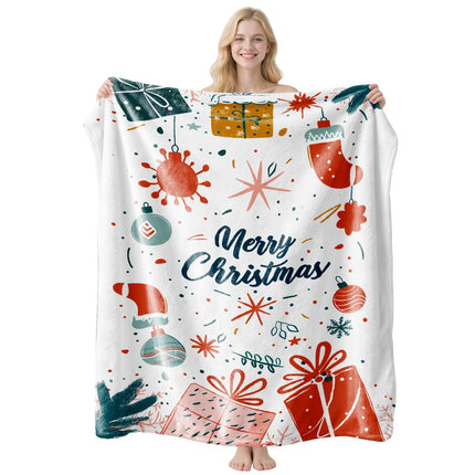 Multi‑purpose Holiday Flannel Throw Blanket, Comfortable Rest Cover