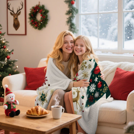 Multi‑purpose Holiday Flannel Throw Blanket, Comfortable Rest Cover