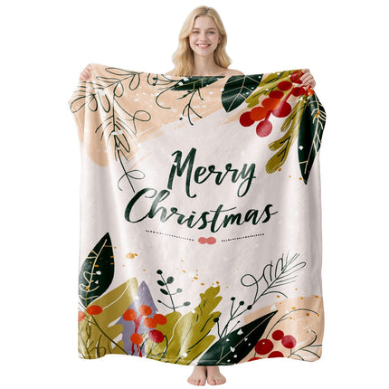 Christmas & Halloween Household Flannel Blanket, Soft Nap Throw For Couch And Bed, Wonderful Holiday Gifting Choice, Style FLR‑98, Size L, 130x150cm