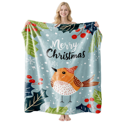 Christmas & Halloween Flannel Throw Blanket