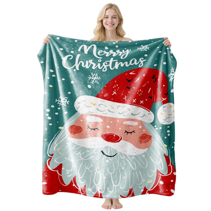 Holiday‑print Soft Flannel Air‑conditioning Blanket