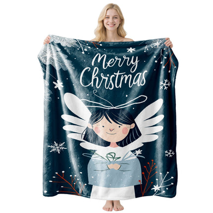 Daily‑use Flannel Air‑Condition Throw Blanket, Christmas & Halloween Home Ornament, Lovely Gift For Lounge Relax, Style FLR‑104, Size M, 100x150cm